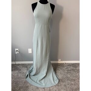 Show me your Mumu Bridesmaid Gown Womens Size XXS Gray Round Neck Sleeveless NWT